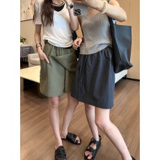 批发S-4XL立体腰美式工装短裙<b class='q'>女</b>夏季新款速干高腰a字裙半身裙裤