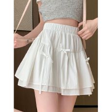 批发欧韩设计感蝴蝶结蓬蓬半身裙女夏季新款显瘦高腰防走光a字蛋糕短