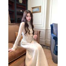 批发法式富家千金感<b class='q'>毛呢</b>斗篷外套吊带<b class='q'>连衣裙</b>长裙子两件套