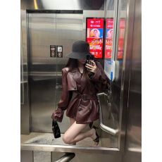 批发美式复古辣妹风时尚炸街开衫风衣新款小众纯欲风洋气百搭宽松外套