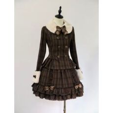 批发复古纯欲风法式学院气质毛毛收腰短款开衫外套<b class='q'>蓬蓬</b>半身裙两件套装