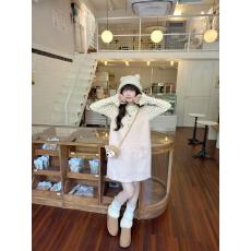 批发秋冬款可爱套装波点长袖打底衫冬季叠穿粉色蝴蝶结<b class='q'>背心</b>连衣裙