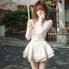 批发春夏<b class='q'>新款</b>韩版通勤可爱甜美风外搭洛丽塔洋气温柔连衣裙两件套<b class='q'>女</b>