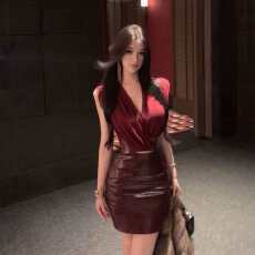 批发性感御姐辣妹<b class='q'>镂空</b>复古修身显瘦纯欲风<b class='q'>连衣裙</b>新款高级气质包臀短裙