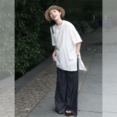 批发2026巨好看的夏<b class='q'>装</b>一整套慵懒松弛感穿搭短袖t恤阔腿<b class='q'>裤</b><b class='q'>休闲</b>套<b class='q'>装</b>女