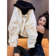 批发上架72小时有货-韩系穿搭氛围感巨好看夹克早秋独特漂亮短款外套