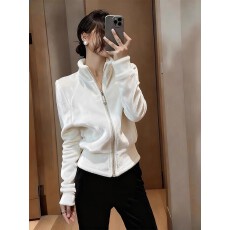 批发上架72小时有货-<b class='q'>气质</b>白色甜美立领外套秋冬设计感小众高级感上衣