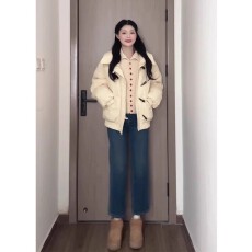 批发上架72小时有货-2025超火一整套加厚棉服外套针织毛衣牛仔裤套装