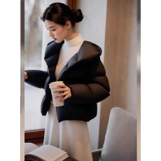 批发上架72小时有货-2025新韩系加厚黑色面包服保暖棉服冬装短款外套