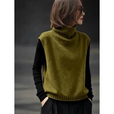 批发上架72小时有货-马甲毛衣女款2025新款冬季超好看半高领独特上衣