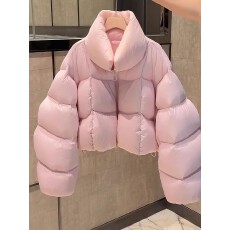 批发上架72小时有货-樱花粉短款棉服女冬季2025冬新款小个子宽松外套