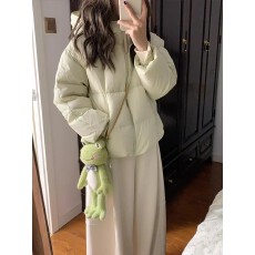 批发上架72小时有货-巨好看韩系小个子绿色加厚保暖棉服冬装夹棉外套