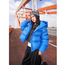 批发上架72小时有货-巨好看韩系蓝色小个子加厚保暖棉服冬装夹棉外套