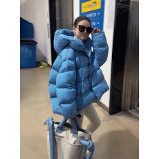 上架72小时有货-棉服女款2025新款冬蓝色韩系加厚棉衣外套面包服