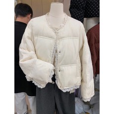 批发上架72小时有货-棉服女2026新款花边面包服棉衣独特漂亮冬厚外套