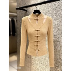 批发上架72小时有货-2025秋季高级感超好看新中式卡其色国风<b class='q'>针织衫</b><b class='q'>女</b>
