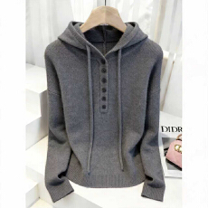 批发上架72小时有货-灰色毛衣<b class='q'>女</b>款2025新款秋季卫衣<b class='q'>针织衫</b>超好看上衣