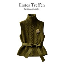 批发上架72小时有货-复古高领针织马甲女冬季<b class='q'>新款</b><b class='q'>毛衣</b>内搭巨好看上衣