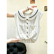 批发上架72小时有货-设计感飞飞袖<b class='q'>条纹</b><b class='q'>衬衫</b>女2026新款夏季超好看上衣