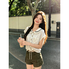 批发上架72小时有货-设计感飞飞袖<b class='q'>条纹</b><b class='q'>衬衫</b>女2026新款夏季超好看上衣