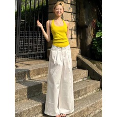 批发260克<b class='q'>莫代尔</b>纯欲柠檬黄<b class='q'>背心女</b>夏季修身显瘦高级感气质百搭