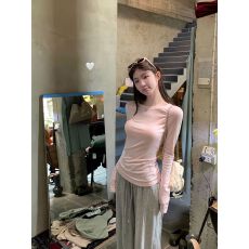 批发人棉<b class='q'>莫代尔</b>/ 正肩长袖t恤女内搭防晒罩衫修身<b class='q'>打底衫</b>上衣