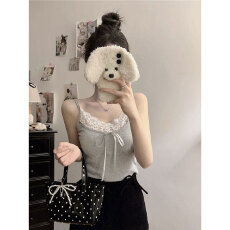 辣妹蕾丝花边美背小吊带背心女夏季新款修身内搭外穿小衫上衣