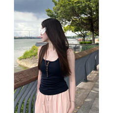 批发40支260克随心裁1*1 韩系简风设计<b class='q'>吊带</b>背心女夏无袖<b class='q'>打底衫</b>上衣