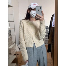 批发2026新款 休闲风扭花针织短款<b class='q'>T</b><b class='q'>恤</b>