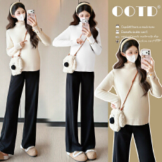 批发实拍 有货 孕妇打底衫秋冬款内搭加绒加厚保暖外穿半高领长袖上衣