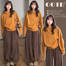 批发2026春季新款韩风<b class='q'>气质</b>卫衣阔腿裤套装休闲超火穿搭一整套孕妇装