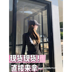 批发轻松满格 时髦撞色假两件打底长袖T恤女春<b class='q'>秋</b>季打底上衣REAL