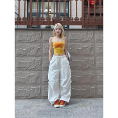 批发260克随心裁1*1 美式复古花朵印花无袖吊带背心女<b class='q'>夏</b>季新款上衣潮