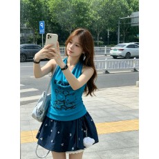 批发260克40支<b class='q'>莫代尔</b>随心裁1*1 无袖<b class='q'>T</b><b class='q'>恤</b>女夏季新款显瘦背心上衣