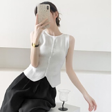 批发天猫抖音品质 辣妹纯欲针织开衫<b class='q'>背心</b><b class='q'>女</b>潮