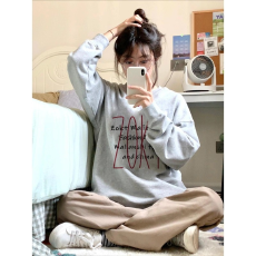 仿棉华棉 全消光不起球复合牛奶丝300克复合银狐绒400克圆领卫衣