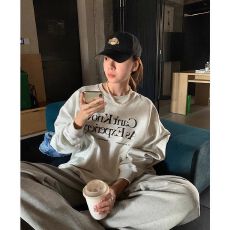 批发仿棉华棉 全消光不起球复合牛奶丝300克复合银狐绒400克圆领卫衣