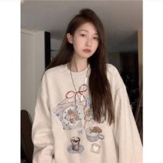 批发仿棉华棉 全消光不起球复合牛奶丝300克复合银狐绒400克圆领卫衣