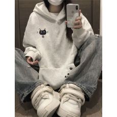 批发无帽绳 纯棉食毛华棉复合330克/加绒440克 <b class='q'>潮牌</b>印花连帽<b class='q'>卫衣</b>男女