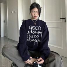 批发仿棉华棉 全消光不起球复合牛奶丝320克复合银狐绒400克圆领卫衣