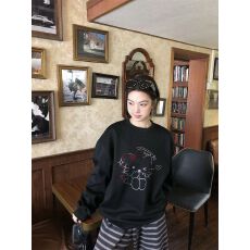 仿棉华棉 全消光不起球复合牛奶丝320克复合银狐绒400克圆领卫衣