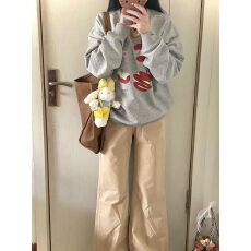 仿棉华棉 全消光不起球复合牛奶丝320克复合银狐绒400克圆领卫衣