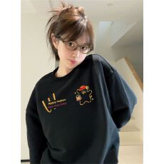 仿棉华棉 全消光不起球复合牛奶丝320克复合银狐绒400克圆领卫衣