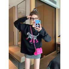 批发260克纯棉 春秋新款<b class='q'>长袖</b>圆领<b class='q'>T</b><b class='q'>恤</b> 印花 宽松休闲慵懒风 纯棉上衣