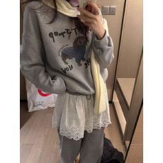 批发仿棉华棉 全消光不起球复合牛奶丝320克复合银狐绒400克圆领卫衣