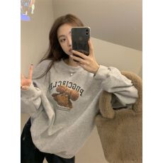 批发仿棉华棉 全消光不起球复合牛奶丝320克复合银狐绒400克圆领卫衣