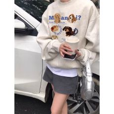 批发仿棉华棉 全消光不起球复合牛奶丝320克复合银狐绒400克圆领卫衣