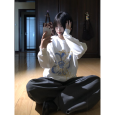 仿棉华棉 全消光不起球复合牛奶丝320克复合银狐绒400克圆领卫衣