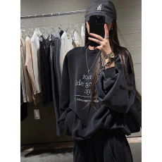 仿棉华棉 全消光不起球复合牛奶丝320克复合银狐绒400克圆领卫衣