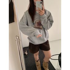 批发仿棉华棉 全消光不起球复合牛奶丝320克复合银狐绒400克圆领卫衣